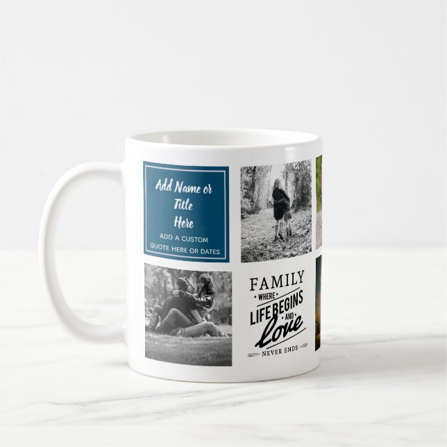 Mug Modern Family Photo Collage Citation Cadeau N'IMPO (Gauche)