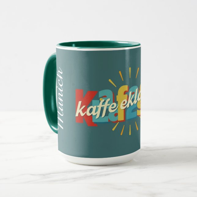Mug Modern Kaffeeklatsch German Heritage Personalized (Devant gauche)