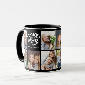 Mug Modern Love You Mom Custom Photo Collage Mother