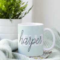 Modern Pastel Mint Bonjour Et Vous Nom
