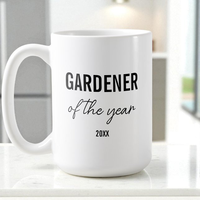Mug Modern Simple Black Typography Custom Gardener (Modern Simple Black Typography Custom Gardener Coffee Mug)