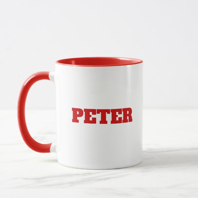 Mug Modern Simple Monogram nom personnalisé personnali (Gauche)