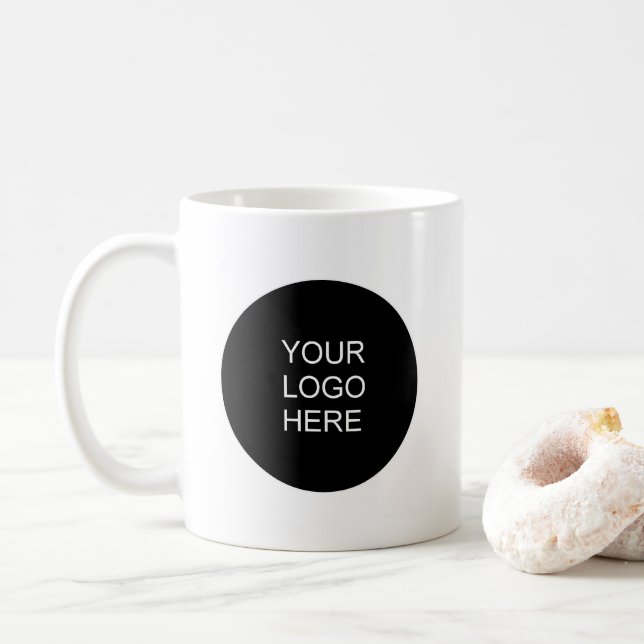 Mug Modern Simple Template Upload Your Business Logo (Avec donut)
