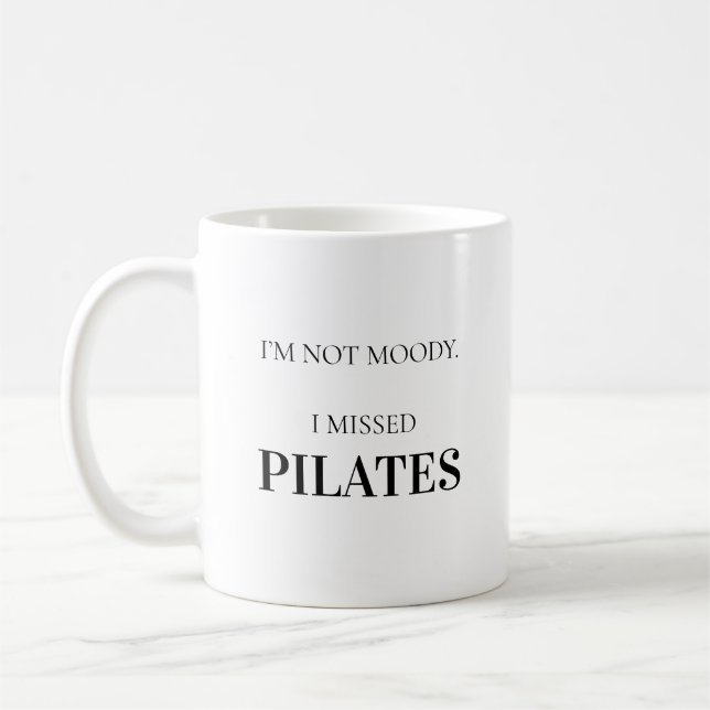 Mug Modern Typography Funny Humor Pilates Quote (Gauche)