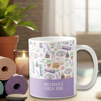 Mug Modern Watercolor Boho Zen Yoga Aesthetic Pattern 