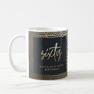 Mug Moderne 60e anniversaire simple élégant script élé