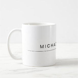 Mug Moderne blanc minimaliste Plain élégant profession