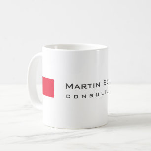 Mug Moderne Blanc Rouge Simple Consultant