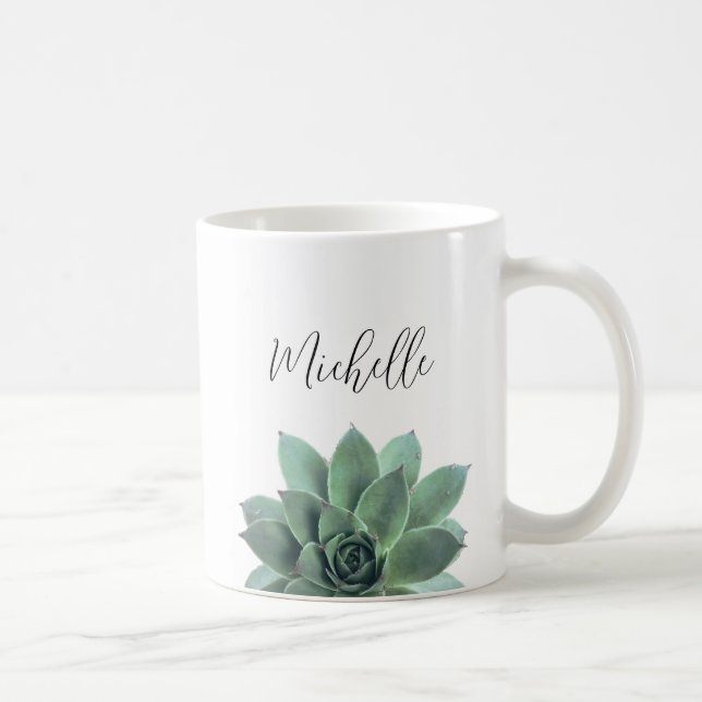 Mug Moderne Botanique Élégant Succulent (Droite)