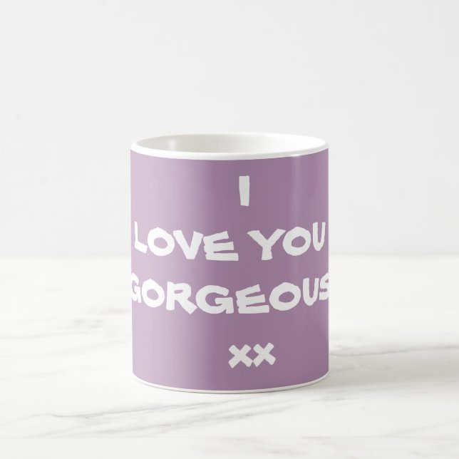 Mug Moderne branché Je t'AIME GORGE xx mignon (Centre)