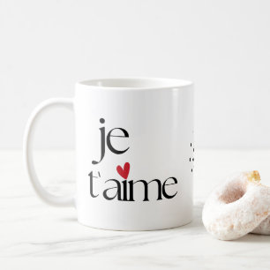 Mug Moderne Chic Français Je T'aime Je t'aime