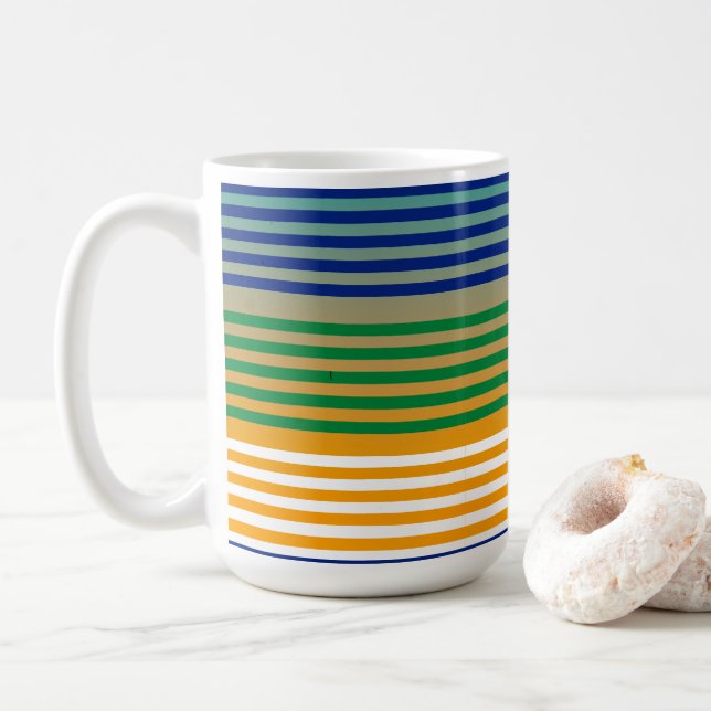 Mug Moderne Chic rayé (Avec donut)