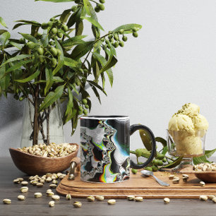 Mug Moderne coloré psychédélique spirale fractale