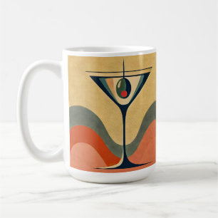 Mug Moderne du milieu du siècle "vague de martini aux