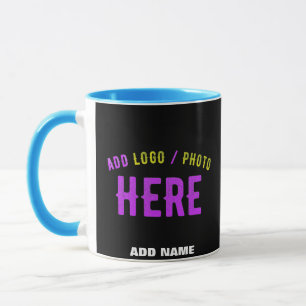MUG MODERNE ET MODERNE PERSONNALISABLE NOIR VÉRIFIÉ