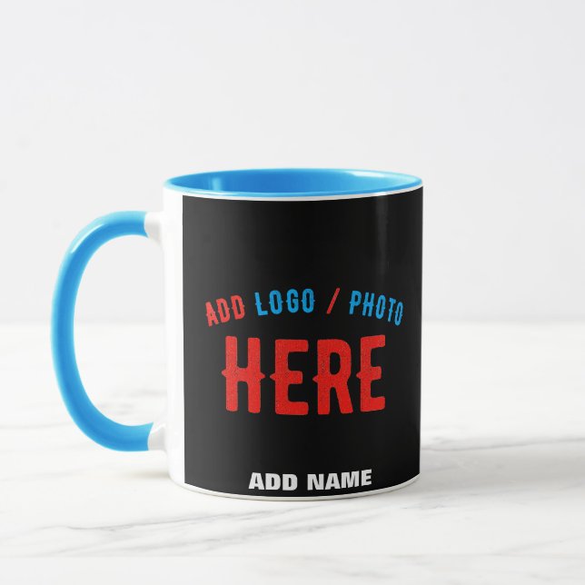 MUG MODERNE ET MODERNE PERSONNALISABLE NOIR VÉRIFIÉ (Gauche)