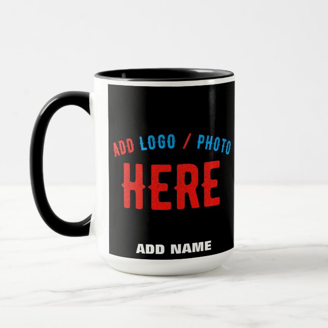 MUG MODERNE ET MODERNE PERSONNALISABLE NOIR VÉRIFIÉ (Gauche)