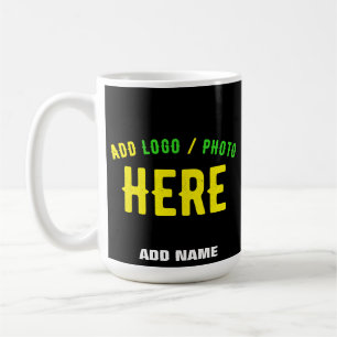 MUG MODERNE ET MODERNE PERSONNALISABLE NOIR VÉRIFIÉ