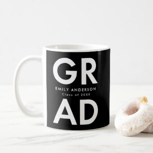 Mug Moderne Gras Grad noir et blanc photo Graduation