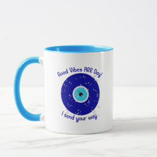 Mug Moderne Inspirationnel Blue Evil Eye Water Drops A