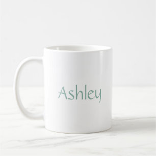 Mug Moderne lumière personnalisée bleu clair et blanc