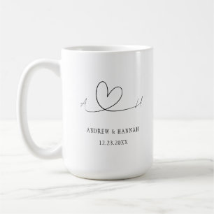 Mug Moderne M. Mme Mariage Custom Bride and Groom Cade