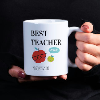 Mug Moderne 'Meilleur Enseignant Jamais' Personnalisé