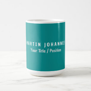 Mug Moderne minimaliste Plain Élégant bleu vert