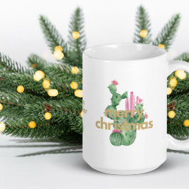 Mug Moderne minimaliste sucré Joyeux Cactus de Noël
