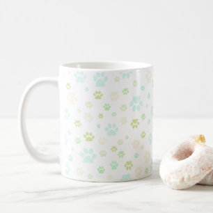 Mug Moderne Mint & Empreinte de Patte Grise 