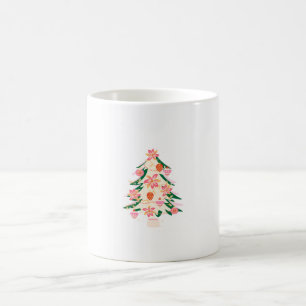 Mug moderne moderne couleur vive festif arbre de noël