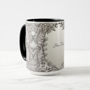 Mug moderne orné argent
