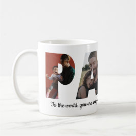 Mug Moderne PAPA 4 Photo Collage Happy Fête des pères