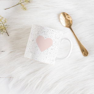Mug Moderne Pastel Rose & Coeur Beau Cadeau