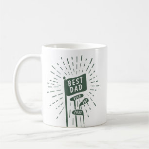 Mug Moderne Retro Meilleur Papa Jamais Photo Clubs de