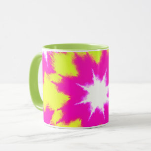 Mug Moderne Rose éblouissant vert Jaune teinture à tar