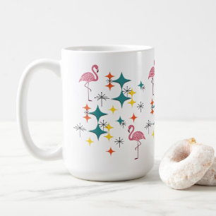 Mug Moderne Rose Flamingue Diamant Étoile Milieu du Si