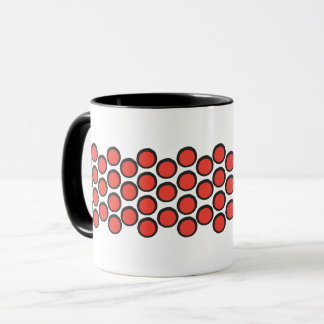 Mug Moderne Rouge et Noir Gras Piqué