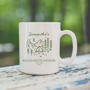 Mug Moderne Simple Camping Bachelorette Party Nature