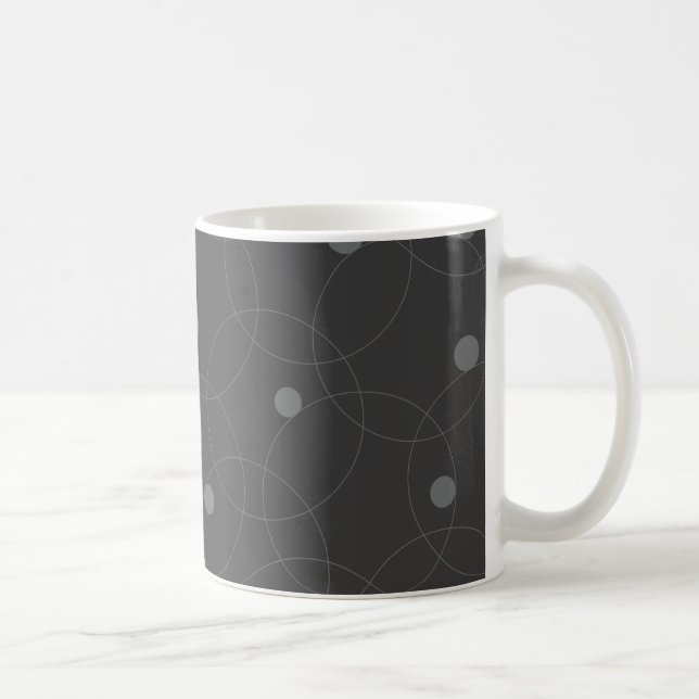 Mug Moderne, simple, ludique, amusant motif de cercles (Droite)