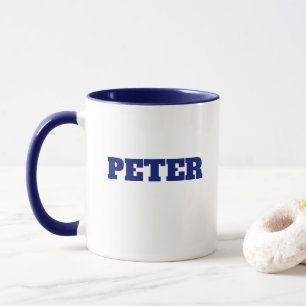 Mug Moderne simple Monogramme nom personnalisé