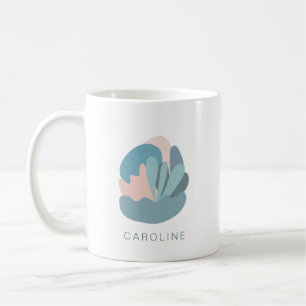 Mug Modernisme Abstrait cool en bleu Personnalisé