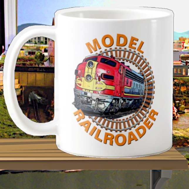 Mug Modifier le modèle de texte Railroader Red Yellow  (Créateur téléchargé)