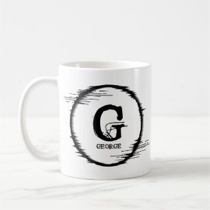 Mug Modifier le nom d'ajout initial Cercle dérangé E F