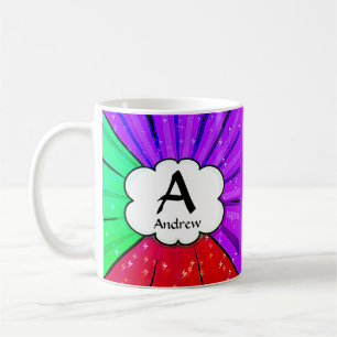 Mug Modifier le nom d'ajout initial, Pop Art Cloud - A