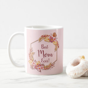 Mug Modifier le texte Ajouter le nom Boho Flower Frame