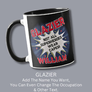 Mug Modifier le texte, GLAZIER pas tous les super-héro