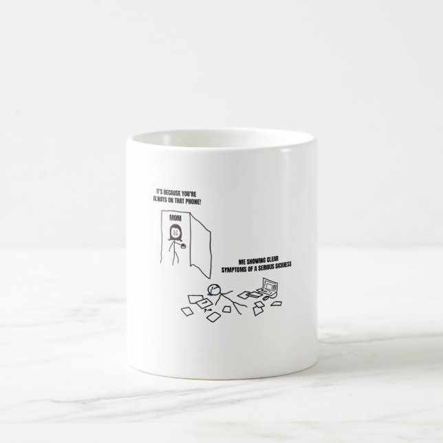 Mug Moi Montrant Des Symptômes Clairs De Maladie (Centre)