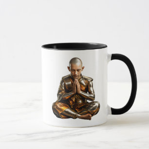 Mug moine tibétain méditant