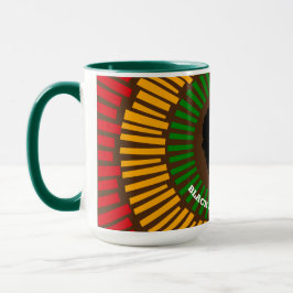 Mug Mois de l'histoire noire, rayons du soleil, femme